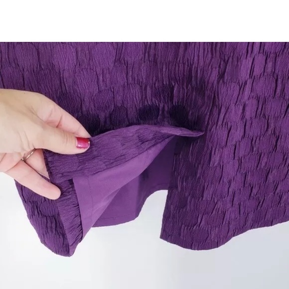 Adrianna Papell Textured Purple Sheath Dress - Picture 5 of 8